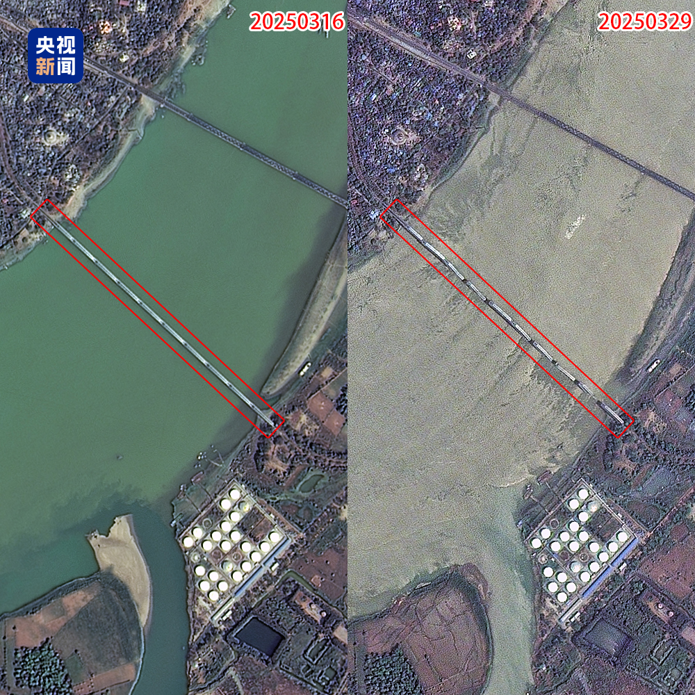 缅甸地震受灾前后对比我国14颗卫星为救援提供卫星图像信息(图2)
