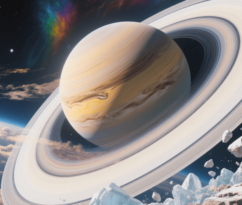 土星环探秘：冰块与尘埃编织的宇宙奇观(图1)